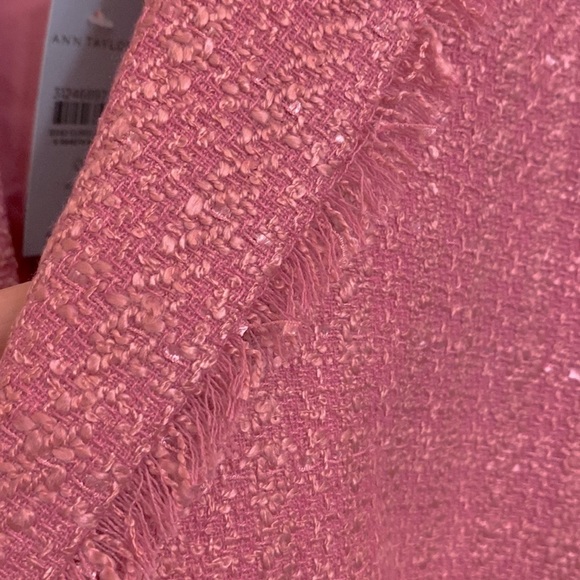 NWT Ann Taylor Newbury Blazer in Pink Tweed - Picture 11 of 12